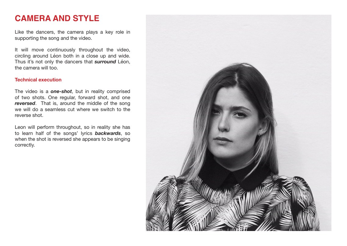 Page 8 of the Léon treatment: Camera and Style and Technical execution